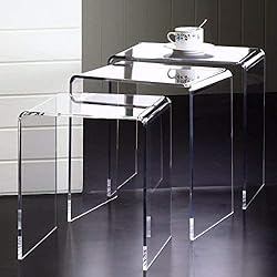 Pure Dcor Pure Decor Acrylic Nesting Tables, Set of