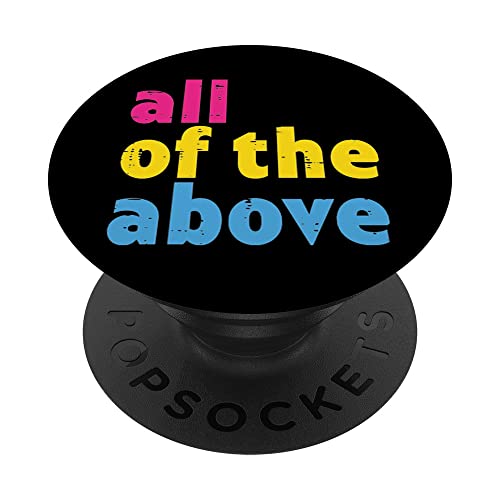 Pansexual All Of The Above Pan Pride Flag Lgbt Men Women Kid PopSockets Swappab…