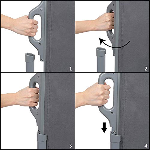 YAOBAO Ausziehbare Markise Seitenmarkise Mit Rahmen Aus Vollaluminium Seitenmarkise Start Sichtschutz Sonnenschutz Einziehbar Sichtschutz Für Balkon, Terrasse Und Garten,Grau – Bild 5