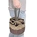 Ationgle Screw Bag, Bucket Parachute Bags Small Parts Bag Organizers, Waterproof Canvas with Drawstring In & Out 19-Pocket Khaki/Coffee