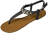 Shoes 18 Womens T Strap Gladiator Sandals Flats shoes W/Chain Embellishment