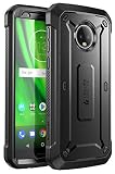 SupCase Full-Body Case for Moto G6, with Built-in Screen Protector Rugged Holster for Moto G6 5.7 Inch (2018 Release), Unicorn Beetle Pro Series -Retail Package (Black)