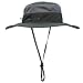 Home Prefer Men's Sun Hat UPF 50+ Wide Brim Bucket Hat Windproof Fishing Hats Dark Gray (Non Logo)