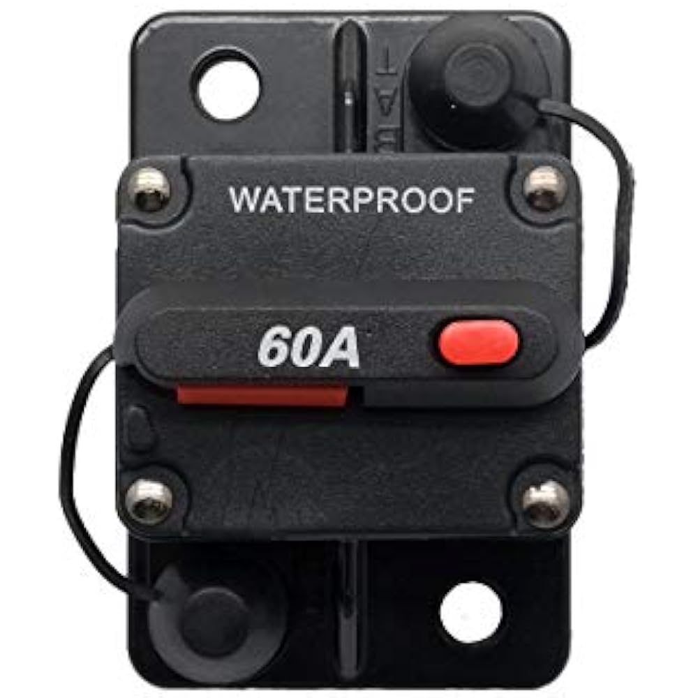MASO 60 Amp Waterproof Circuit Breaker With Manual Reset Suitable For