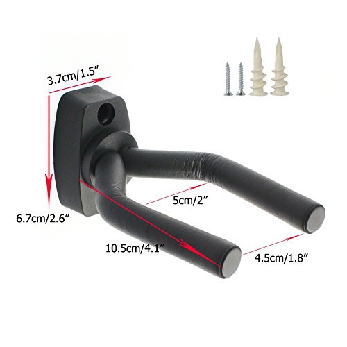 Guitar Hanger Holder Rack Wall Mount Display-Fits ALL size Guitars, Saving Alternative to Display Case