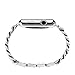 HOMEKE Metal Band for Apple Watch Band 38mm, Stainless Steel iWatch Band with Flexible Chains Style Bracelet Strap - Silver