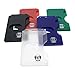 5 Pack - Hard Plastic Badge Holder Vertical - Side Load 2 Card Protector - Multiple Card ID Badge Holders - Heavy Duty Rigid/Hard Plastic by Specialist ID (Assorted Colors)