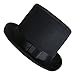 Jacobson Hat Company Deluxe Felt High Crown Costume Top Hat 23734 Victorian Dickens,Black,Large
