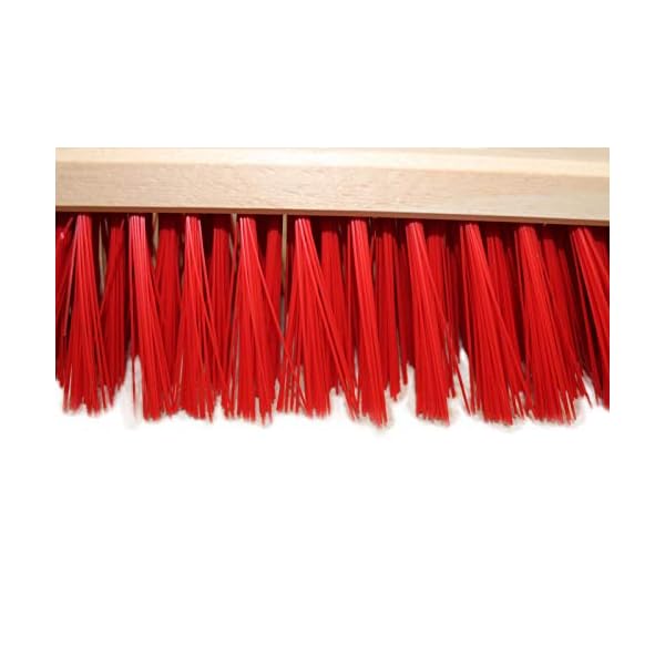 Straßenbesen Hofbesen ELASTON ROT mit Stielhalter INKLUSIVE Stiel (1 Stück, 40 cm) – Bild 3