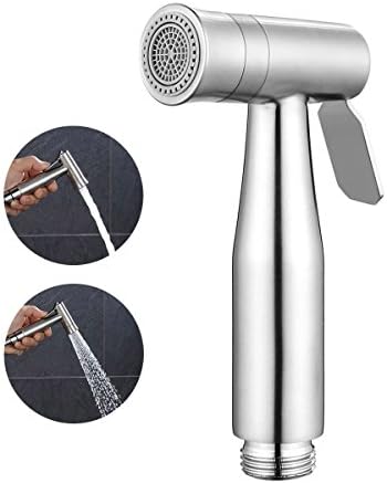 ESOW SUS304 Cloth Diaper Sprayer Head with Dual Spray Modes, Bathroom Handheld Shattaf Sprayer Showerhead with Adjustable Water Pressure Control, For Personal Hygiene Cleaning Care (Sprayer Head Only)