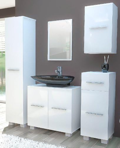 Vcm 580142 Badmobel Set 5 Teilig Carlos Mit Standfusse Weiss Edelglanz Amazon De Kuche Haushalt