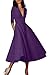 YMING Women's 50s Vintage Dress Deep V Neck Dresses Cocktail Party Dress with Pokcets