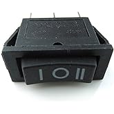CESS Hull Shape Snap-in KCD3 3 Pin ON-Off-ON Switch (2 Pack) | Mounting hole size 27.8x10.5mm, Insulated resistance 100M&Omega;, Contact resistance 50M&Omega;, Dielectric strength1500VAS/5s