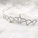 Nydotd 5 Pcs Crystal Headband, Rhinestone Crown Faux Pearl Rhinestones Tiara Headdress for Bride Bridesmaids Women Girl Hair Style Accessories Wedding Party Tiara - Silver