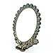 MOIOM Vintage Foldable Peacock Spread Tail Pattern Makeup Hand/Table Mirror,Decorative Mirror (Green)