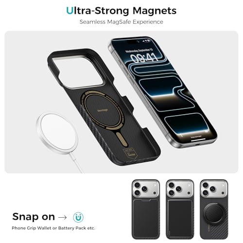 BENKS ArmorAir Montage Case for iPhone 17 Pro Max, Compatible with Magsafe, Ultra Slim & Lightweight 17 Pro Max Magnetic Case Built with Kevlar Aramid Fiber, Caseless Touch Feeling