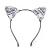 Glitter Cat Ears Headbands for Girl – AWAYTR 6Pcs Rhinestone Kitty Cats Hair Hoop Lace Cat Ears Hairband Hair Accessories for Girls (6PC)