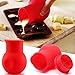 BESTONZON 3pcs Silicone Chocolate Melting Pot Nonstick Candy Melting Pot Microwave Butter Melter Heat Milk Sauce Baking Melting Pot Kit for Chocolate, Butter, Cheese, Caramel (Red)