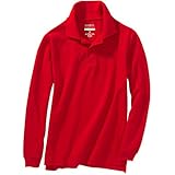George Boys' School Uniform Long Sleeve Pique Polo Shirt