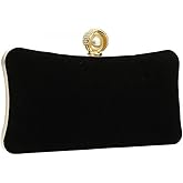 Comeon Women Velour Evening Clutch Bags Elegant Handbags Formal Party Clutches Purses for Wedding/Prom/Cocktail