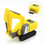 8GB Excavator Design USB Flash Drive (Yellow)
