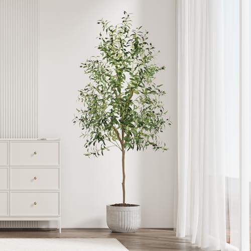 YOLEO Künstlicher Olivenbaum 210cm kunstpflanze Künstliche Pflanzen groß