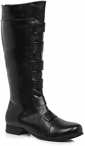 Ellie 1031 121-MARC Mens Comfortable 1" Heel Knee High Boots(Mens Sizes), Blk, Size - M