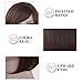 Beauty Angelbella Short Bob Wigs with Bangs Heat Resistant Straight Side Part Synthetic Wigs for Party Daily Wear (Dark Brown)