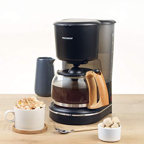 PROGRESS EK3757PBLK Scandi Filterkaffeemaschine mit Holz, filterkaffeemaschinen Automatische Abschaltung bei Warmhalten… – Bild 3