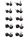 MUDDER 20 Pairs Heel Tips Shoes Tap Caps High Heel Replacement, 8, 9, 10, 11 and 12 mm, U-shape, Black