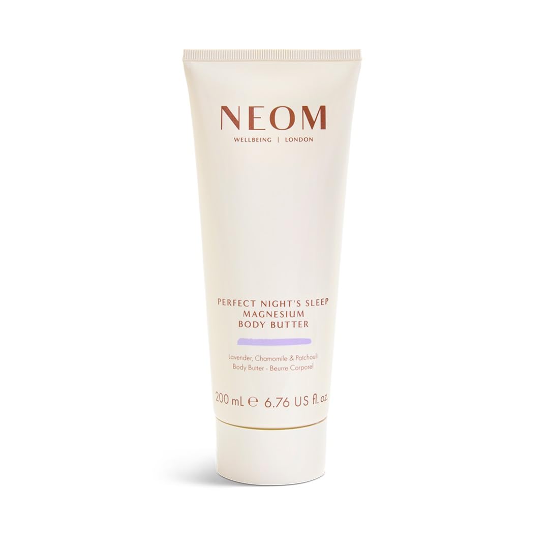 NEOM Perfect Night's Sleep Magnesium Body Butter, 200ml I Lavender, chamomile and patchouli I Essential Oils I Nourish and soften skin
