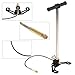 Yosoo High Pressure Hand Pump, Stainless Steel 3 Stage Air Gun Rifle Filling Stirrup Pump Hand Pump 4500PSI Gas Filter Silver