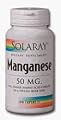 Solaray - Manganese, 50 mg, 100 capsules