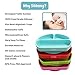 Silikong Suction Plate for Toddlers | BPA Free, 100% Food-Grade Silicone | Microwave, Dishwasher and Oven Safe | Stay Put Divided Baby Feeding Plates (1, Grey)