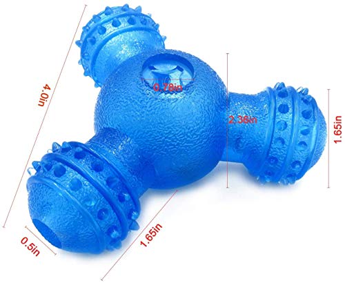 ANBOKC Dog Chew Toys, Dog Food Dispenser Toys, Interactive Dog Toys, Dog IQ Treat Ball, Dog Puzzle Toys, Dog Teeth Cleaning Ball, Natural Rubber Toys for Small Medium Dogs Chasing Chewing Training