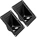 Seismic Audio - SAJP411-2Pack - Pair of Steel Recessed Jack Plates with Dual Speakon Jacks for PA/DJ Speaker Cabinets - Series D Pattern Holes