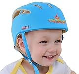 Eyourhappy Infant Baby Toddler Safety Helmet Headguard Hat Adjustable Safety Protective Harnesses Cap (Blue)