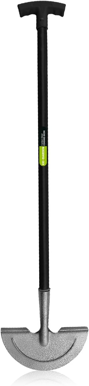 KKTECH Heavy Duty Half Moon Lawn Edger Tool Carbon Steel Garden Edging Knife