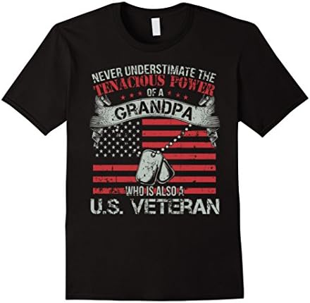 Men's Veterans T Shirts - Never Underestimate U.S.Veteran T-Shirts 2XL Black