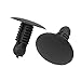 uxcell 100 Pcs Car Plastic Push in Fastener Rivets Clips Black Fit 9x6.5mm Hole