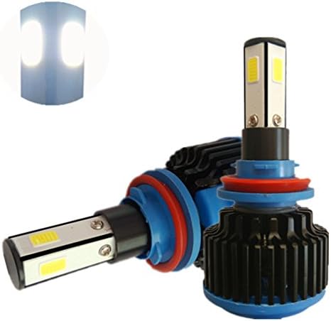 RSSONG H11/H8/H9 360 Degree LED Car Headlight Kits Canbus Drive Super Bright 4-Sides COB Chips 2X40W 2X5000LM Per Pair White 6000K Auto Headlight/Fog Light Bulbs-18 months Warranty