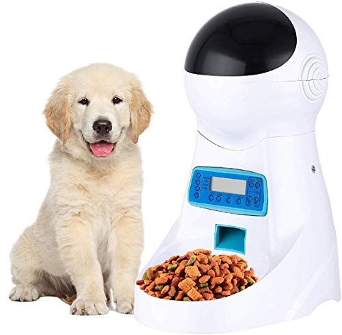 Currens Pets Ceramic Drinking Fountain Pet Feeder Automatic Cat Feeder Automatic Water Fountain for Dogs Cats (3.5L)