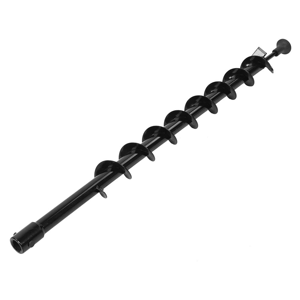Garden Auger Drill Bit 60mm x 800mm Manganese Steel Spiral Planting Auger for Digging Post Holes Bulb Planting and Soil Cultivation Hex Drive Earth Drill Bit