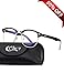 CGID CT56 Horn Rimmed Blue Light Blocking Glasses,Better Sleep,Anti Glare Fatigue Blocking Headaches Eye Strain,Great for Cell Phone Readers,Brown Frame,Transparent Lens