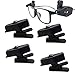 Set of 4 NUZAMAS Headlamps Cap Light Clip on Cap Hat Glasses Light 360 Degree Rotation Light-Weight for Camping Hiking Fishing Jogging Reading AUTO Working