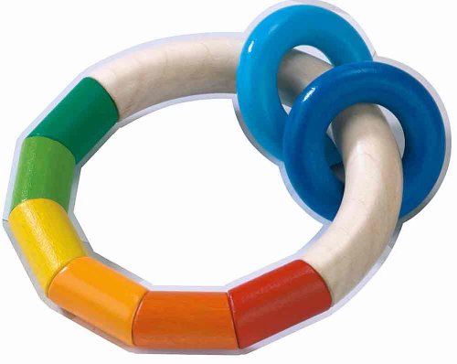 HABA Kringelring Wooden Baby Rattle & Clutching Toy