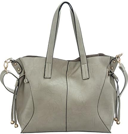 Laurel&amp;Sunset Gloria Tote Light-Grey Crossbody Convt. Handbag