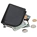 Coin Wallet, Mens RFID Blocking Leather Zipper Wallet Credit Card Holder Case
