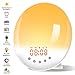 Wake Up Light, Alarm Clock with Recording Function, 7 Colors Night Light, Sunrise Simulation Snooze for Kids, Heavy Sleepers, FM Radio 8 Natural Sounds &30 Adjustable Bright