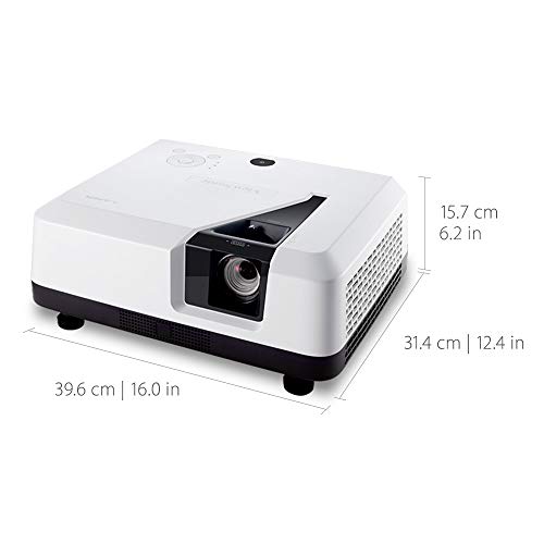 ViewSonic 1080p Laser Projector with 3500 Lumens 3D Dual HDMI and Low Input Lag for Home Theater and Gaming (LS700HD), Full HD 1080p